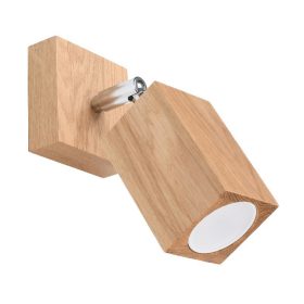   KEKE GU10 LED fali lámpa mozgatható tölgy SOLLUX fali lámpa