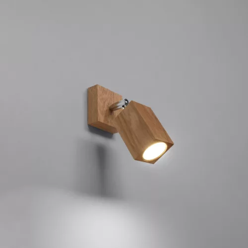 KEKE GU10 LED fali lámpa mozgatható tölgy SOLLUX fali lámpa