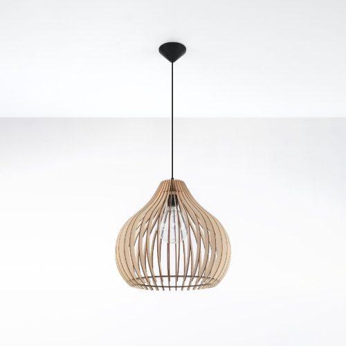 APRILLA E27 Függesztett mennyezeti lámpa skandináv fa túlnyúlás SOLLUX