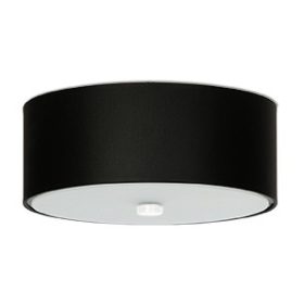   SKALA LED mennyezeti lámpa 3xE27 kör alakú lámpatest 30cm fekete SOLLUX