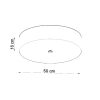 SKALA LED mennyezeti lámpa 5xE27 kerek lámpatest 50cm fehér SOLLUX