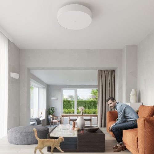 SKALA LED mennyezeti lámpa 5xE27 kerek lámpatest 60cm fehér SOLLUX