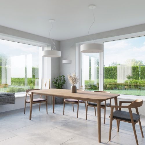 SKALA LED mennyezeti lámpa 6xE27 kerek lámpatest 80cm fehér SOLLUX