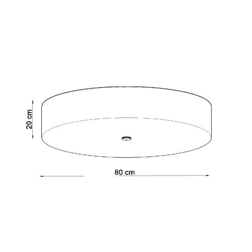 SKALA LED mennyezeti lámpa 6xE27 kerek lámpatest 80cm fekete SOLLUX