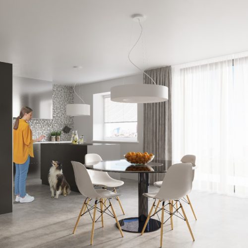 LED függő mennyezeti lámpa SATURNO SLIM 5xE27 csillár 50cm fehér SOLLUX