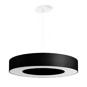   LED függő mennyezeti lámpa SATURNO SLIM 5xE27 csillár 50cm fekete SOLLUX