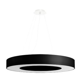   LED függő mennyezeti lámpa SATURNO SLIM 6xE27 csillár 70cm fekete SOLLUX