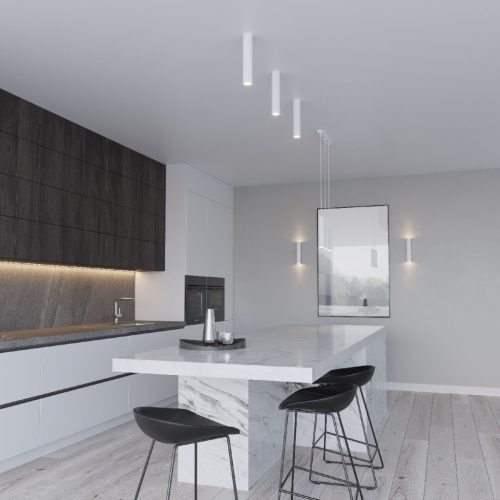 LAGOS 2 Függesztett mennyezeti lámpa 2xGU10 Minimalista Fehér SOLLUX