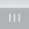 LAGOS 3L 3xGU10 Minimalista fehér függő mennyezeti lámpa SOLLUX