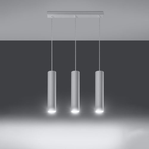 LAGOS 3L 3xGU10 Minimalista fehér függő mennyezeti lámpa SOLLUX