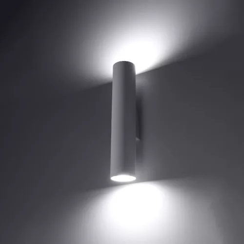 LAGOS 2 Oldalfali lámpa 2xGU10 Fel-Le Minimalista Fehér SOLLUX