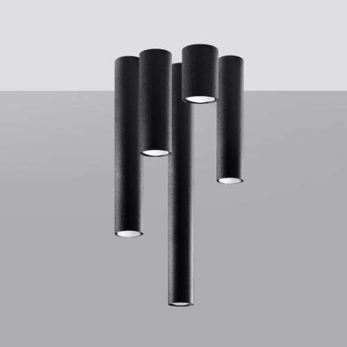 Felületre szerelhető lámpatest LAGOS GU10 Halogén Spot Tube 20cm Fekete SOLLUX