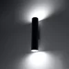 LAGOS 2 Fali lámpa 2xGU10 Fel-le Minimalista Fekete SOLLUX
