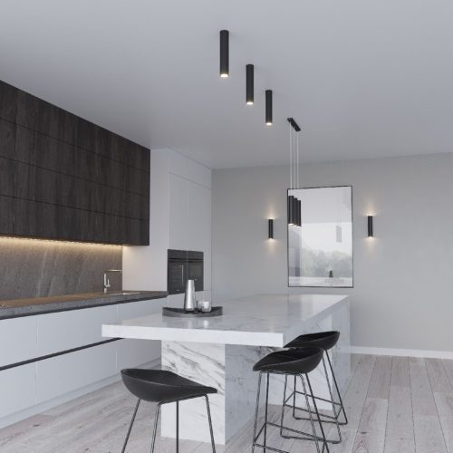 LAGOS 2 Fali lámpa 2xGU10 Fel-le Minimalista Fekete SOLLUX