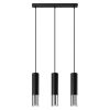 LOOPEZ 3L 3xGU10 függesztett mennyezeti lámpa elegáns fekete króm SOLLUX