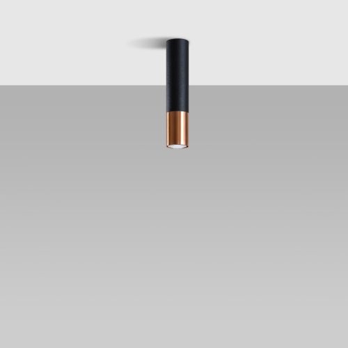 LOOPEZ GU10 Spotcsöves lámpatest Elegáns fekete és réz SOLLUX