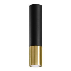   LOOPEZ GU10 Spot Tube Felületre szerelhető elegáns fekete és arany SOLLUX