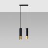 LOOPEZ 2xGU10 Black Gold LED mennyezeti lámpa SOLLUX