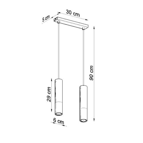 LOOPEZ 2xGU10 Black Gold LED mennyezeti lámpa SOLLUX