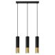 LOOPEZ 3L 3xGU10 függesztett mennyezeti lámpa elegáns fekete és arany SOLLUX