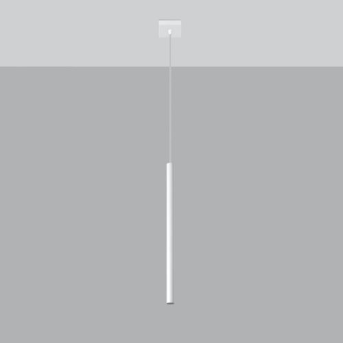 PASTELO 1 G9 túlnyúló, minimalista fehér mennyezeti lámpa SOLLUX