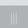 PASTELO 3 függő mennyezeti lámpa 3xG9 túlnyúló minimalista fehér SOLLUX