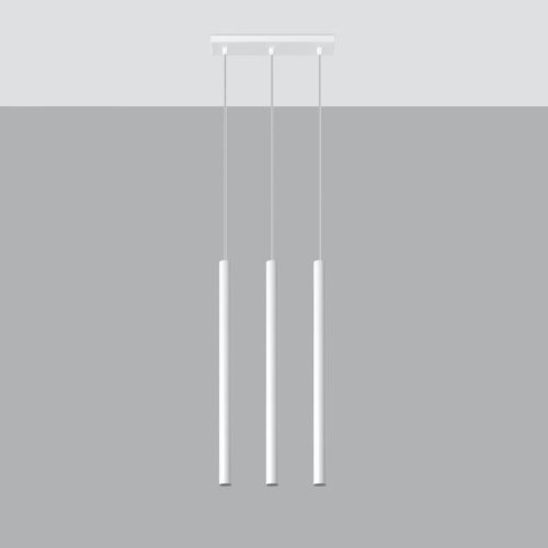 PASTELO 3 függő mennyezeti lámpa 3xG9 túlnyúló minimalista fehér SOLLUX