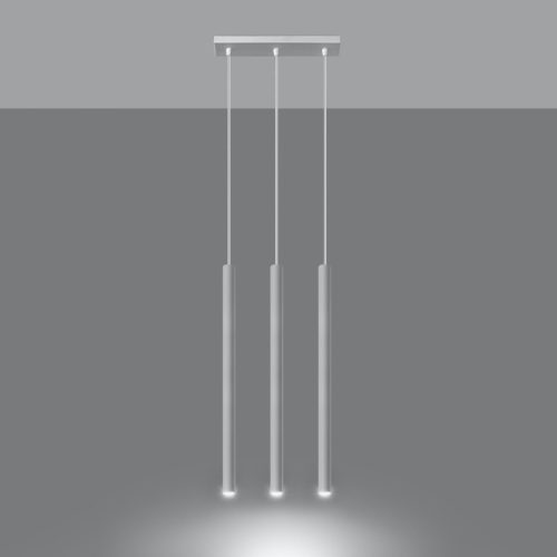 PASTELO 3 függő mennyezeti lámpa 3xG9 túlnyúló minimalista fehér SOLLUX