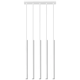   PASTELO 5 függesztett mennyezeti lámpa 5xG9 túlnyúló minimalista fehér SOLLUX