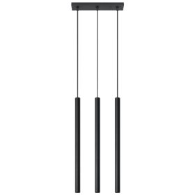   PASTELO 3 függesztett mennyezeti lámpa 3xG9 túlnyúló minimalista fekete SOLLUX