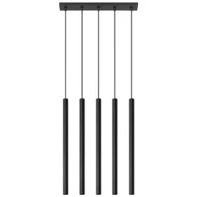   PASTELO 5 függesztett mennyezeti lámpa 5xG9 túlnyúló minimalista fekete SOLLUX