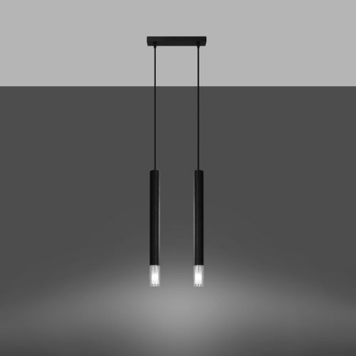 WEZYR LED függő mennyezeti lámpa 2xG9 fekete SOLLUX