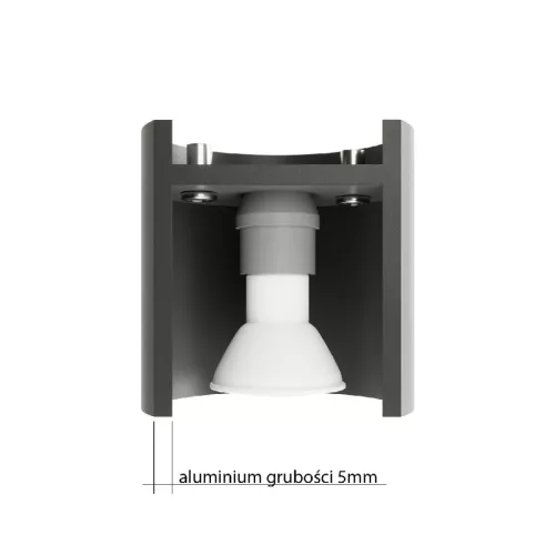 Felületre szerelhető lámpatest ORBIS 1 GU10 Spot Tube Minimalist Fekete SOLLUX