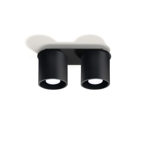 Felületre szerelhető lámpatest ORBIS 2 2xGU10 Minimalist Black Tube SOLLUX