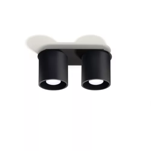 Felületre szerelhető lámpatest ORBIS 2 2xGU10 Minimalist Black Tube SOLLUX