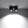 Felületre szerelhető lámpatest ORBIS 2 2xGU10 Minimalist Black Tube SOLLUX