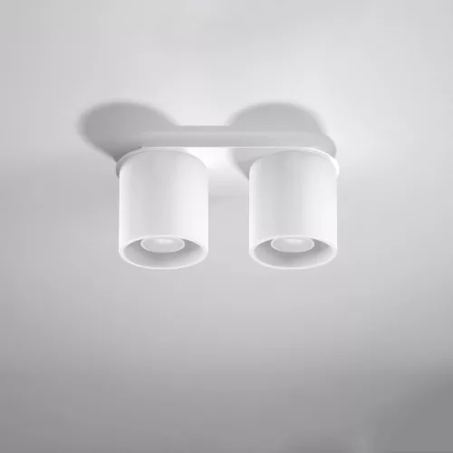 Felületre szerelhető lámpatest ORBIS 2 2xGU10 Minimalist White Tube SOLLUX