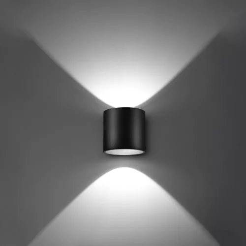 ORBIS 1 G9 csöves fali lámpa fel-le minimalista fekete SOLLUX
