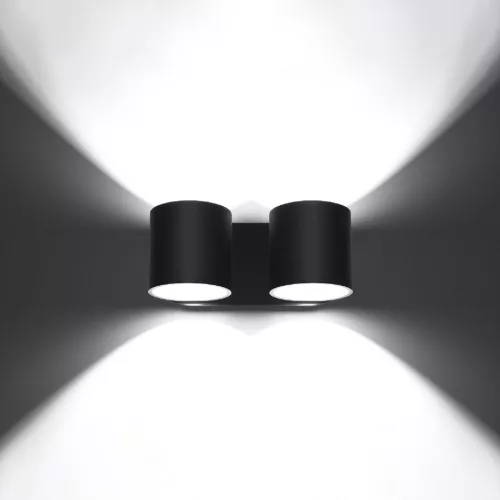 LED fali lámpa ORBIS 2xG9 fali lámpa fel le fekete SOLLUX