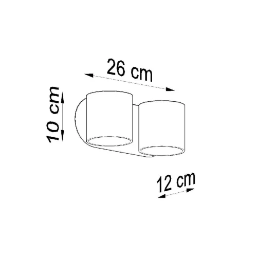 LED fali lámpa ORBIS 2xG9 fali lámpa fel le fekete SOLLUX