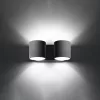 LED Fali lámpa ORBIS 2xG9 Fali lámpa Fel Le Szürke SOLLUX