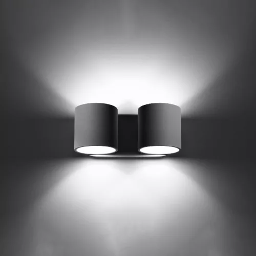 LED Fali lámpa ORBIS 2xG9 Fali lámpa Fel Le Szürke SOLLUX