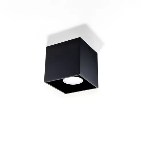 Felületre szerelhető lámpatest QUAD 1 GU10 Spot Cube Minimalista Fekete SOLLUX