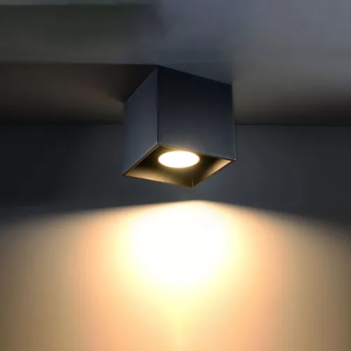 Felületre szerelhető lámpatest QUAD 1 GU10 Spot Cube Minimalista Fekete SOLLUX