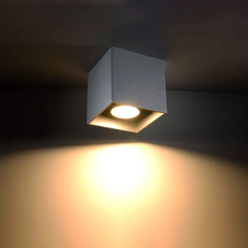 Felületre szerelhető lámpatest QUAD 1 GU10 Spot Cube Minimalista Szürke SOLLUX