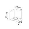 Felületre szerelhető lámpatest QUAD 1 GU10 Spot Cube Minimalista Szürke SOLLUX