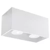 Felületre szerelt lampatest QUAD MAXI 2xGU10 négyszögletes, minimalista fehér SOLLUX