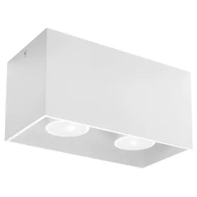   Felületre szerelt lampatest QUAD MAXI 2xGU10 négyszögletes, minimalista fehér SOLLUX