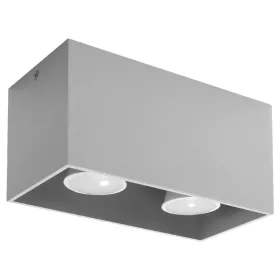   Felületre szerelhető lámpatest QUAD MAXI 2xGU10 négyszögletes, minimalista szürke SOLLUX