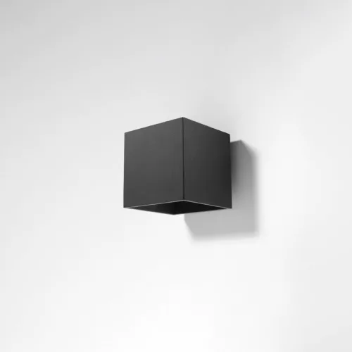 QUAD 1 G9 fali lámpa fel-le kocka minimalista fekete SOLLUX